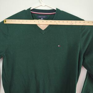 🔥Vintage Tommy Hilfiger v-neck pullover sweater, Men's XL, green, long sleeves